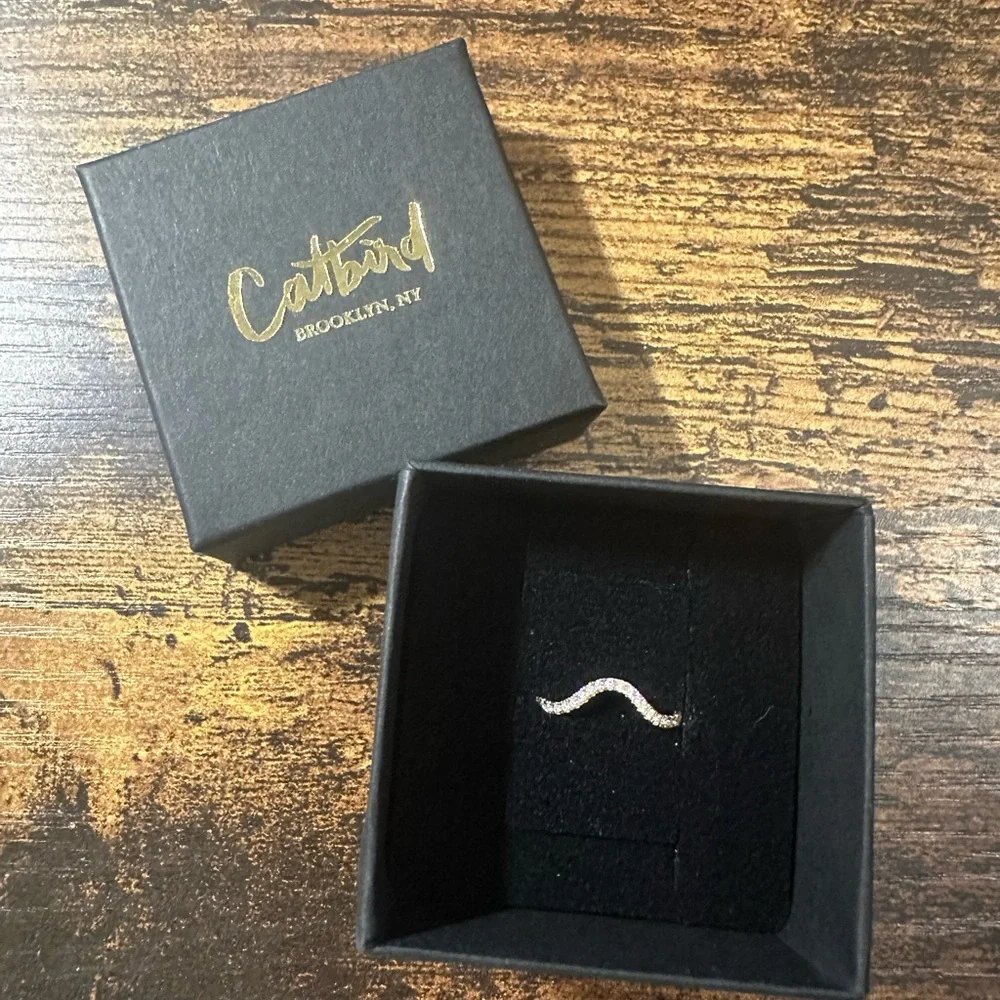 Catbird Pavé Diamond Ribbon Ring - Picture 1 of 5